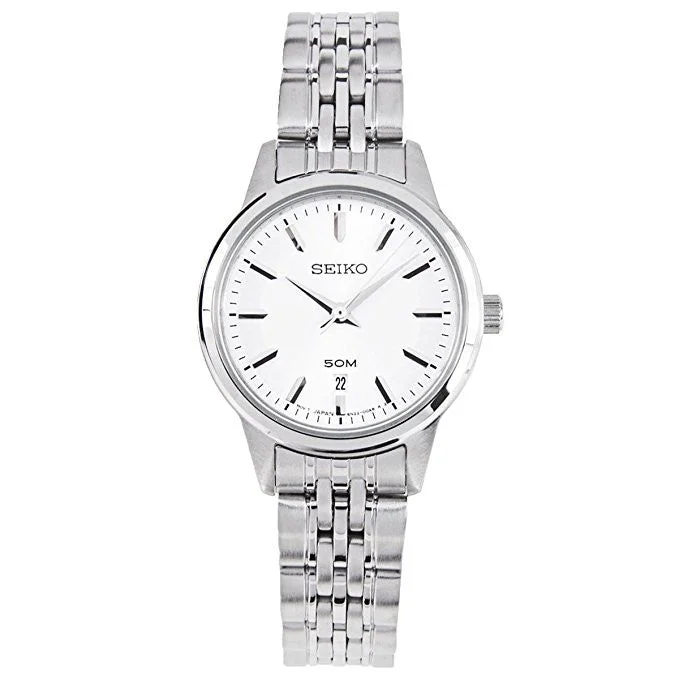 Seiko Women's SUR899 Silver Dial Stainless Steel Watch