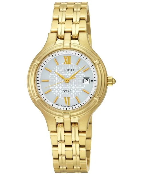 Seiko Women's SUT220 Core Silver Dial Gold-Tone Ladies Watch