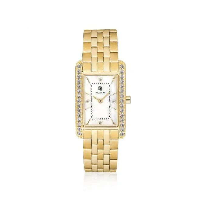 White Zirconia Martina Watch SJ-W2306-CZ-YG