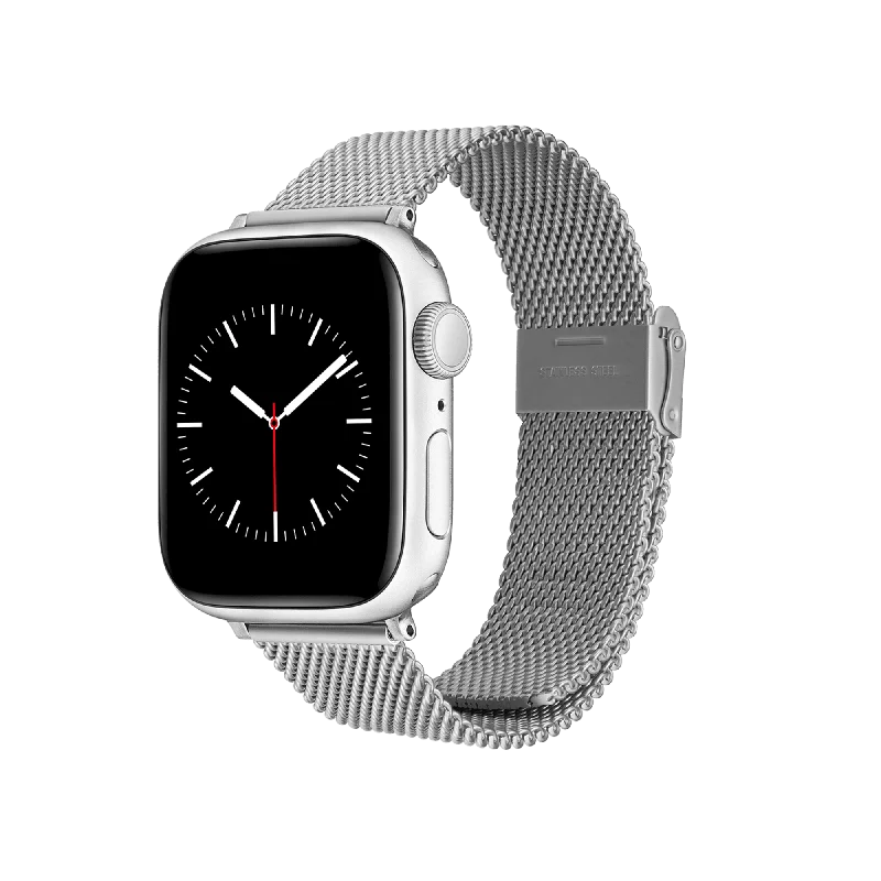 Smartwatch Sandblasted Mesh Strap Silver