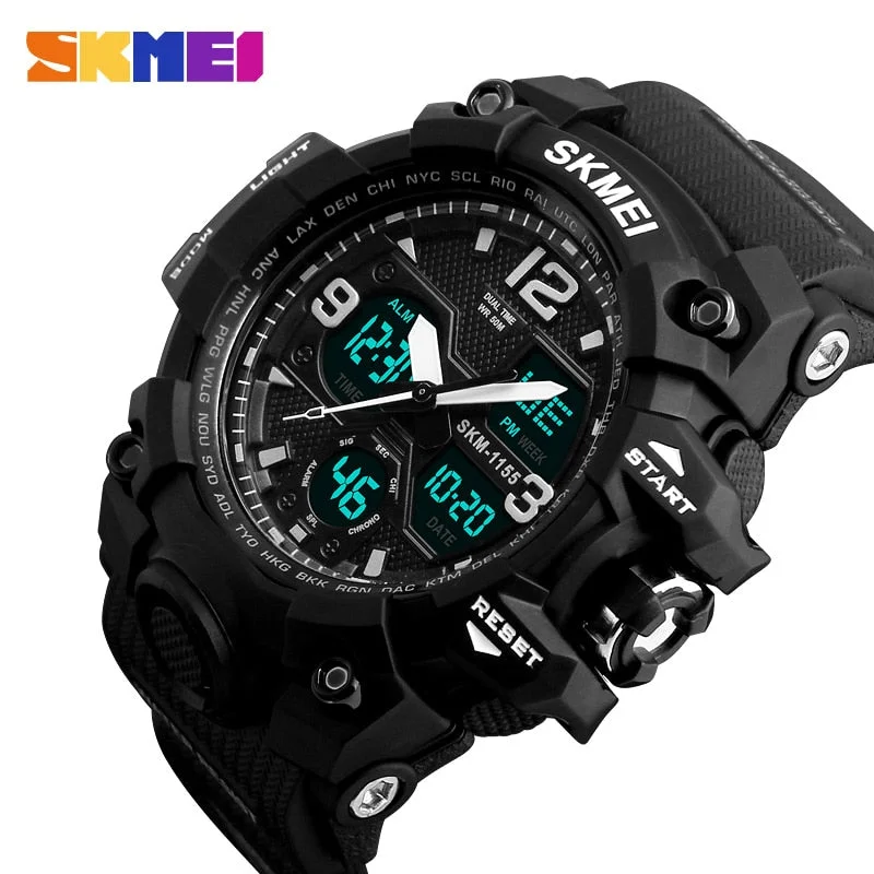 Sports Watches Men Quartz Analog LED Digital