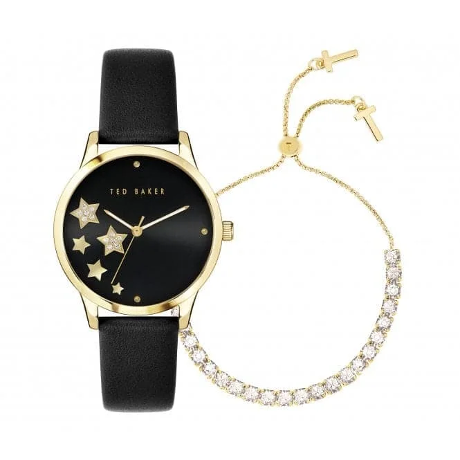 Ted Baker Ladies Fitzrovia Stars Stainless Steel Black Watch BKGFW2217