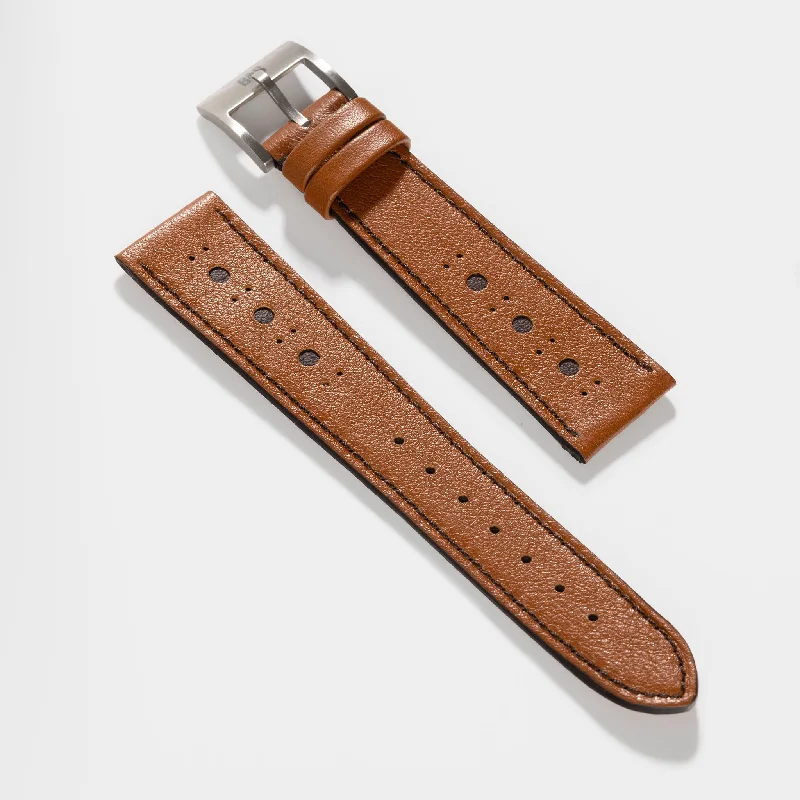 The Night Out Brown Brogue Leather Watch Strap – Jubilee Edition