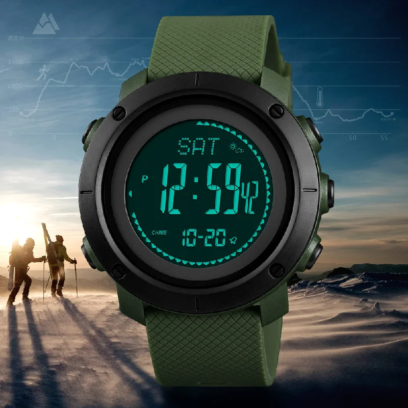 Thermometer Altitude Men Digital Watches