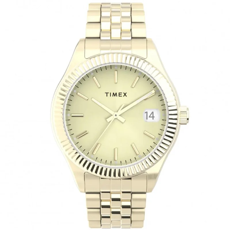 Timex Women's Quartz Watch - Waterbury Gold Dial Yellow Gold Bracelet | TW2T86900VQ