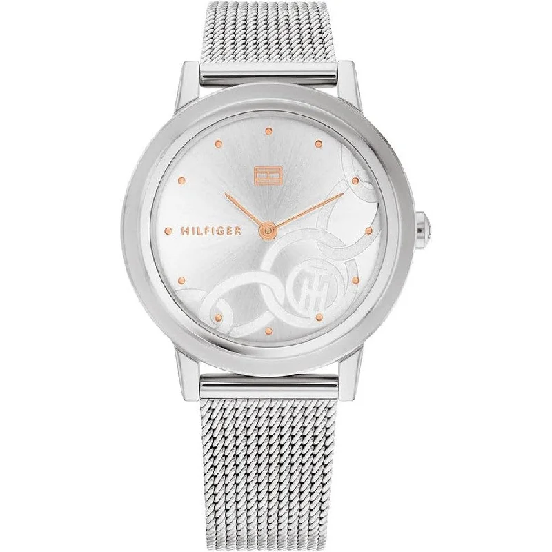 Tommy Hilfiger 1782439 Grey Dial Stainless Steel Mash Band Women's Watch