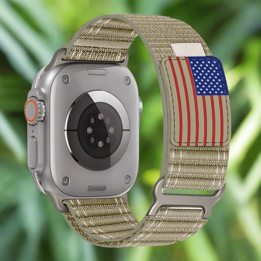 USA Flag Trail Loop Nylon Straps for Apple Watch - Ultimate Comfort