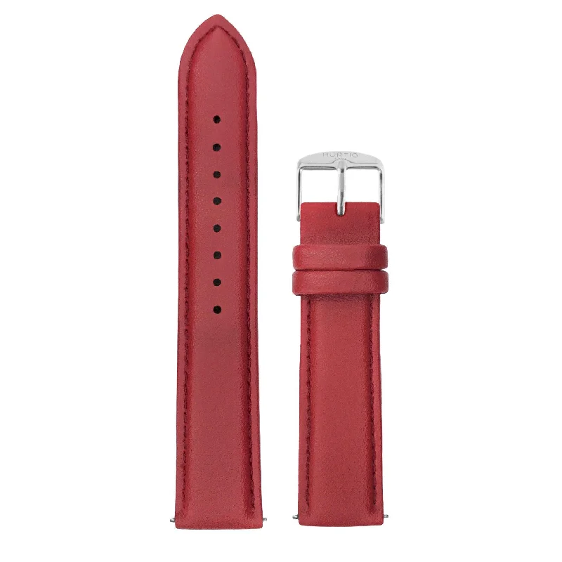 Watch Strap- Red & Silver