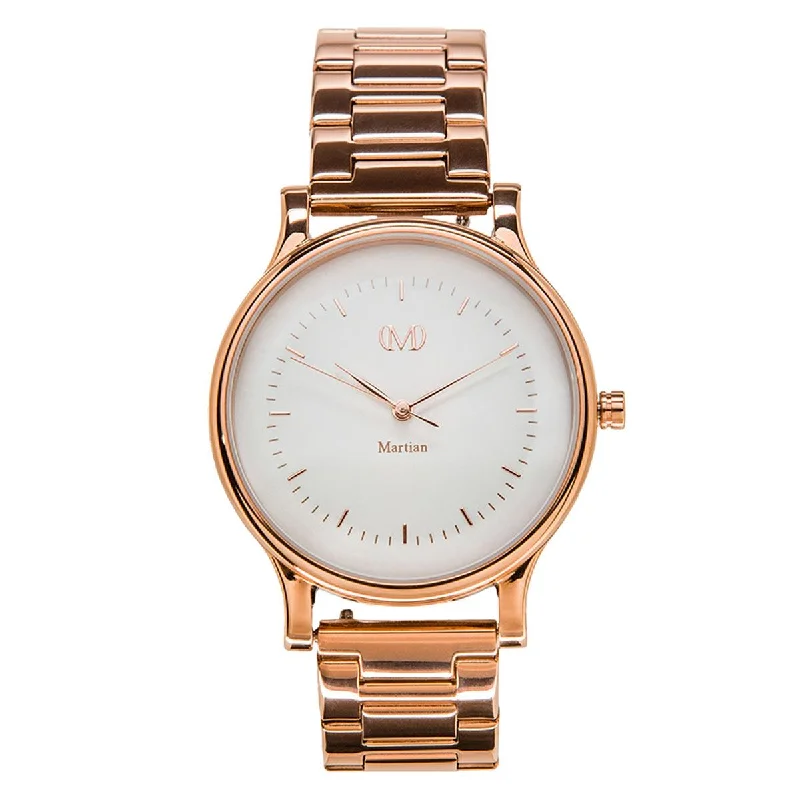 Martian MPS01CL025 Women's Rose Gold Steel Quartz CL02 mVip Cream Dial Watch